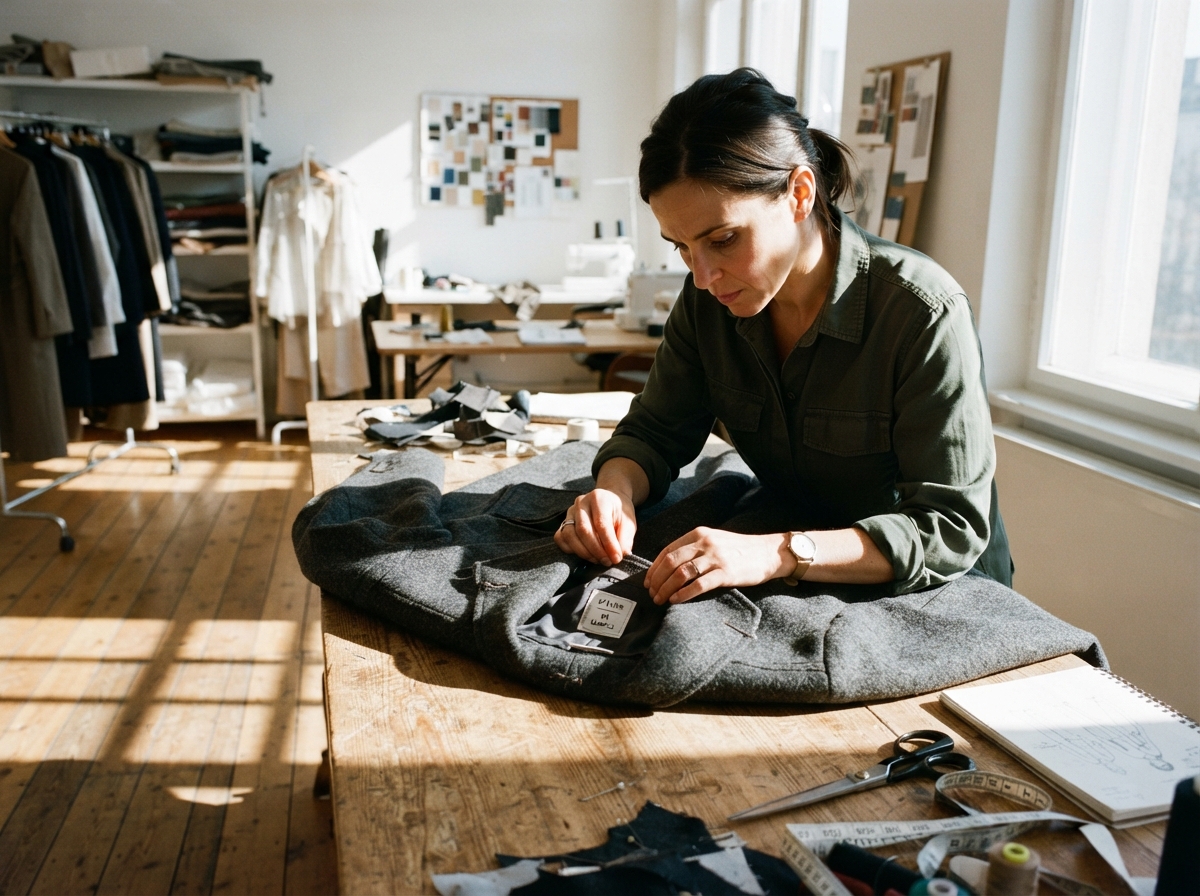 A wide establishing shot in a bright room with direct sun coming in at an angle, creating...
